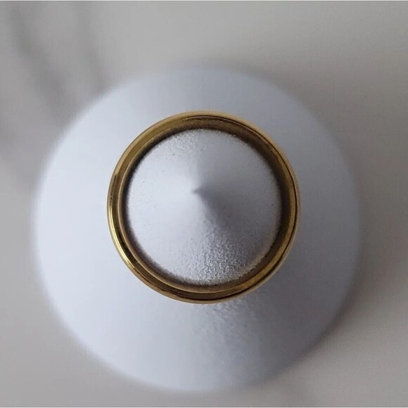 Stainless Steel Simple Gold-Tone Ring Size 8 - Picture 2 of 4